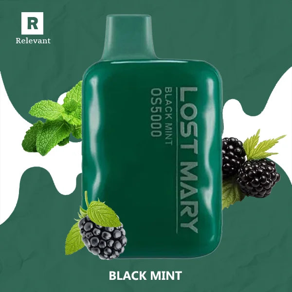 elf bar vape uk Black Mint Lost Mary OS5000 Disposable Vape main image 0
