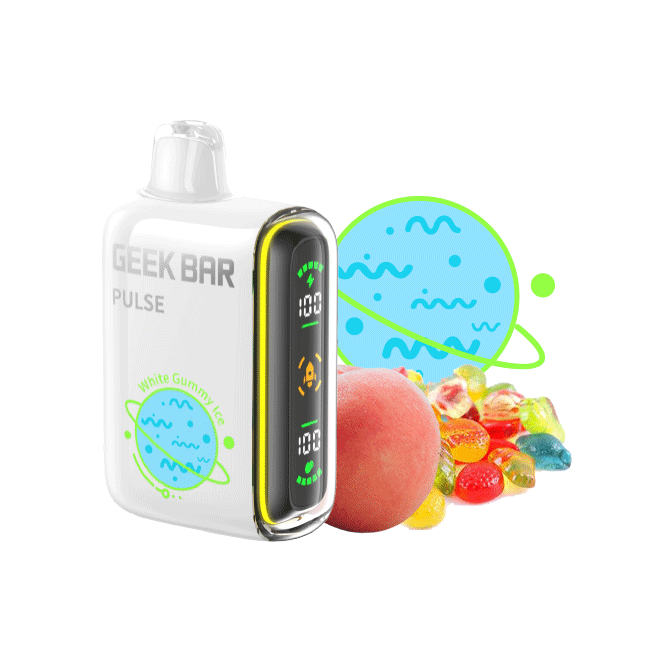 White Gummy Ice Geek Bar Pulse