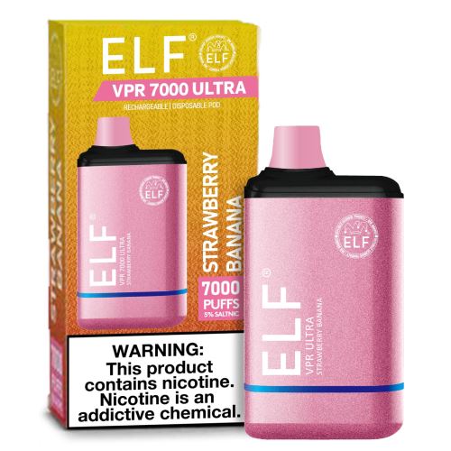 Strawberry Banana ELF VPR 7000 Ultra | 7000 Puffs Strawberry Banana ELF VPR 7000 Ultra | 7000 Puffs