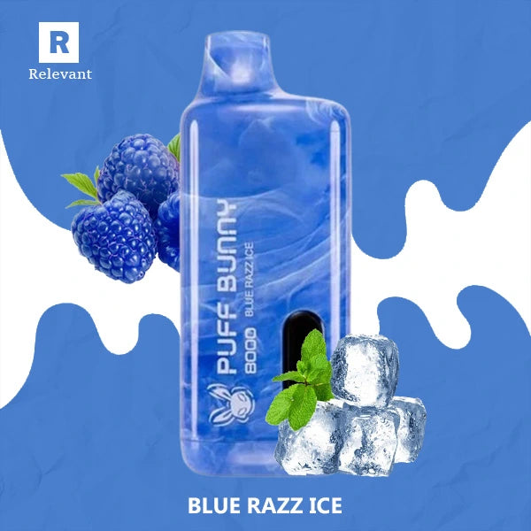 Blue Razz Ice Puff Bunny 8000