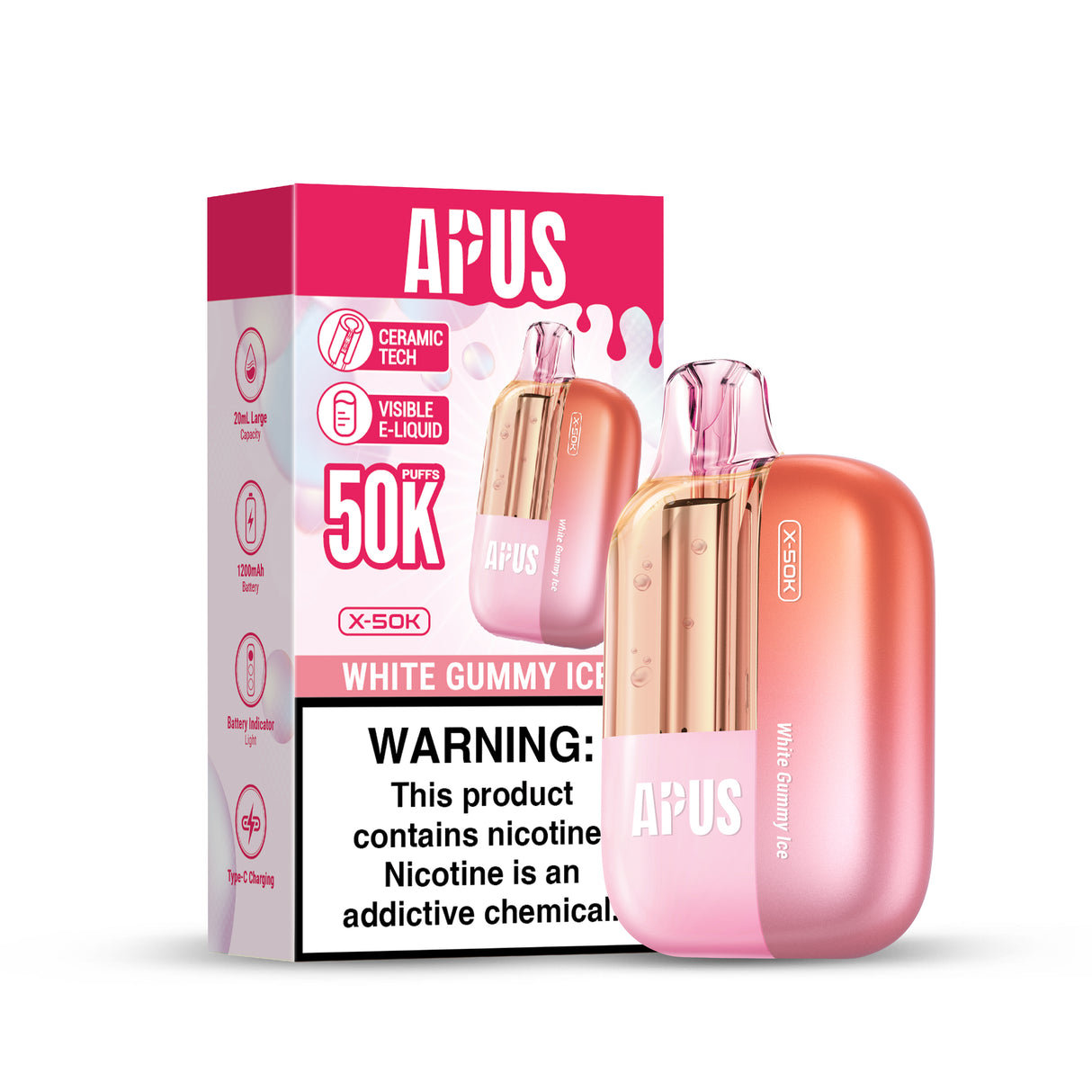 White Gummy Ice Apus X 50K