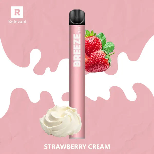 Breeze Plus Zero Strawberry Cream Flavor - Disposable Vape