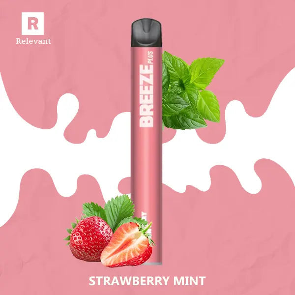 Breeze Plus Zero Strawberry Mint Flavor - Disposable Vape